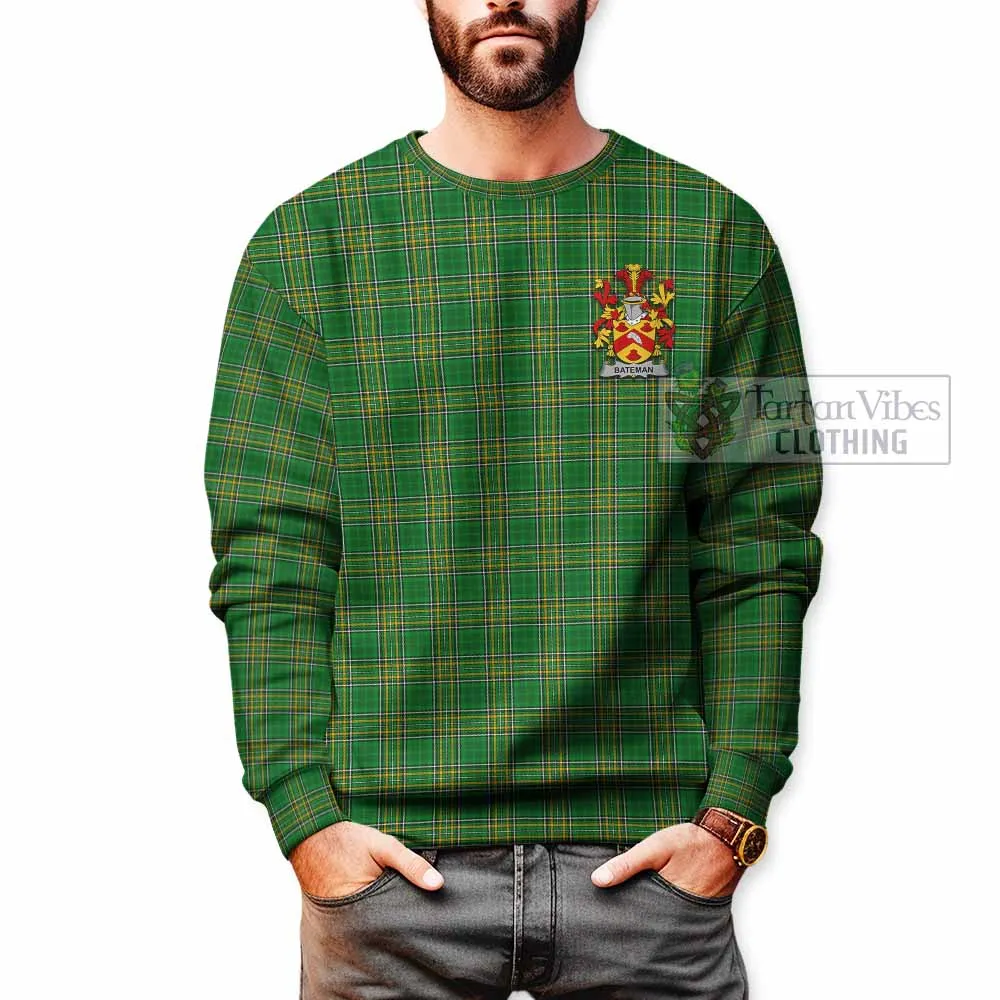 Bateman Irish Clan Tartan Sweatshirt with Coat of Arms