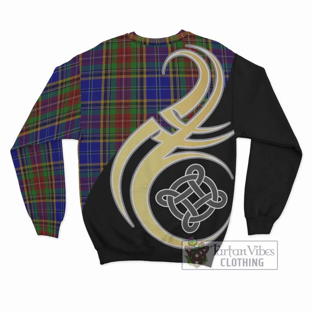 Beattie Tartan Sweatshirt with Family Crest and Celtic Symbol Style