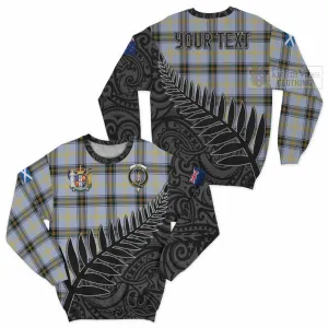 Bell Crest Tartan Sweatshirt with New Zealand Silver Fern Half Style