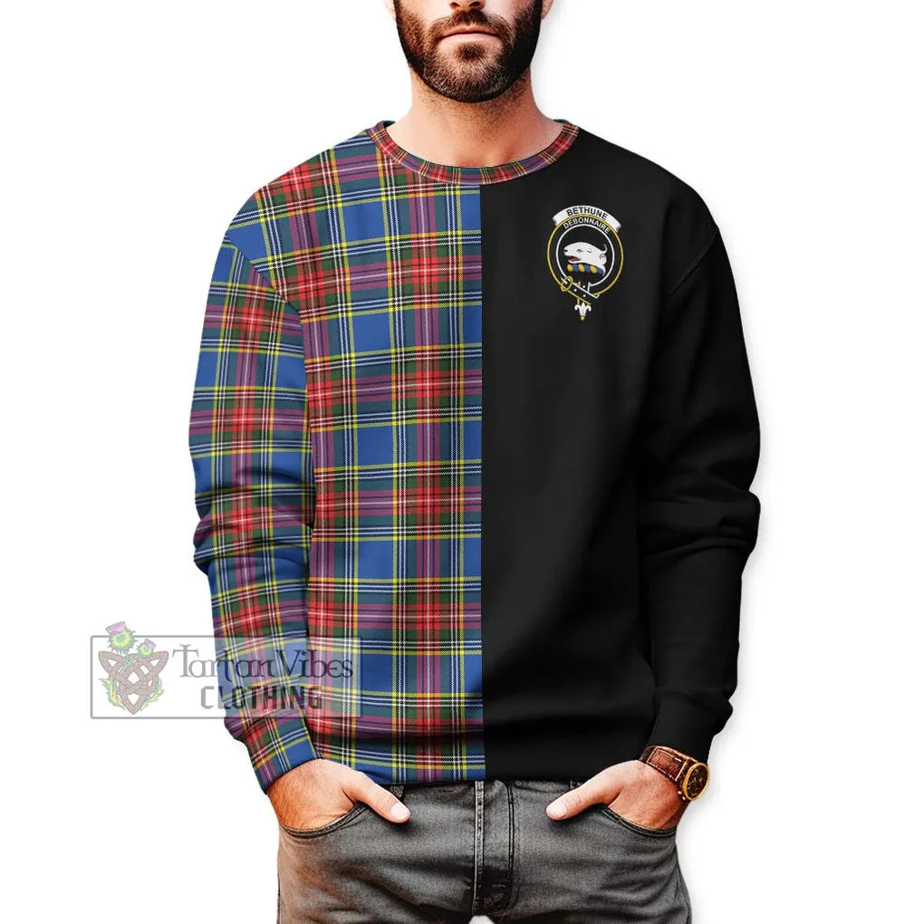 Bethune Tartan Sweatshirt with Family Crest and Half Of Me Style