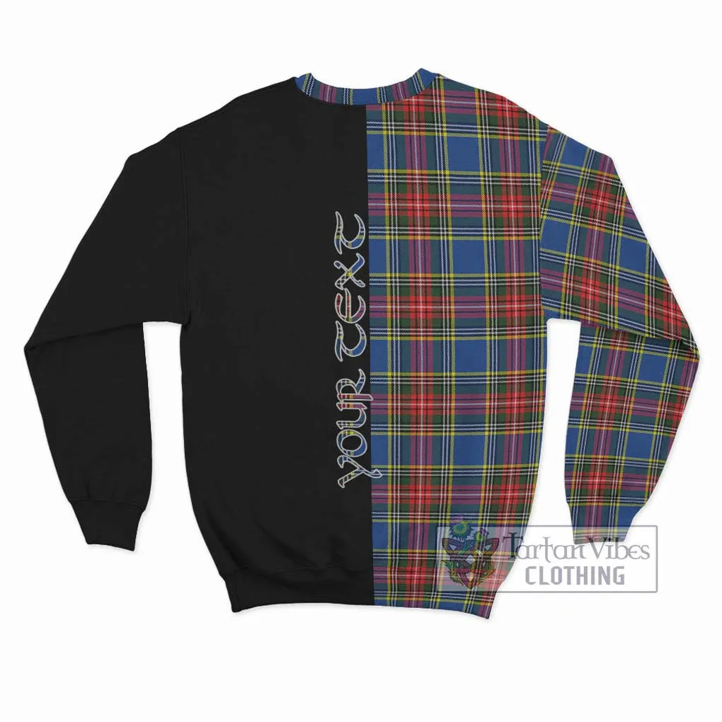 Bethune Tartan Sweatshirt with Family Crest and Half Of Me Style