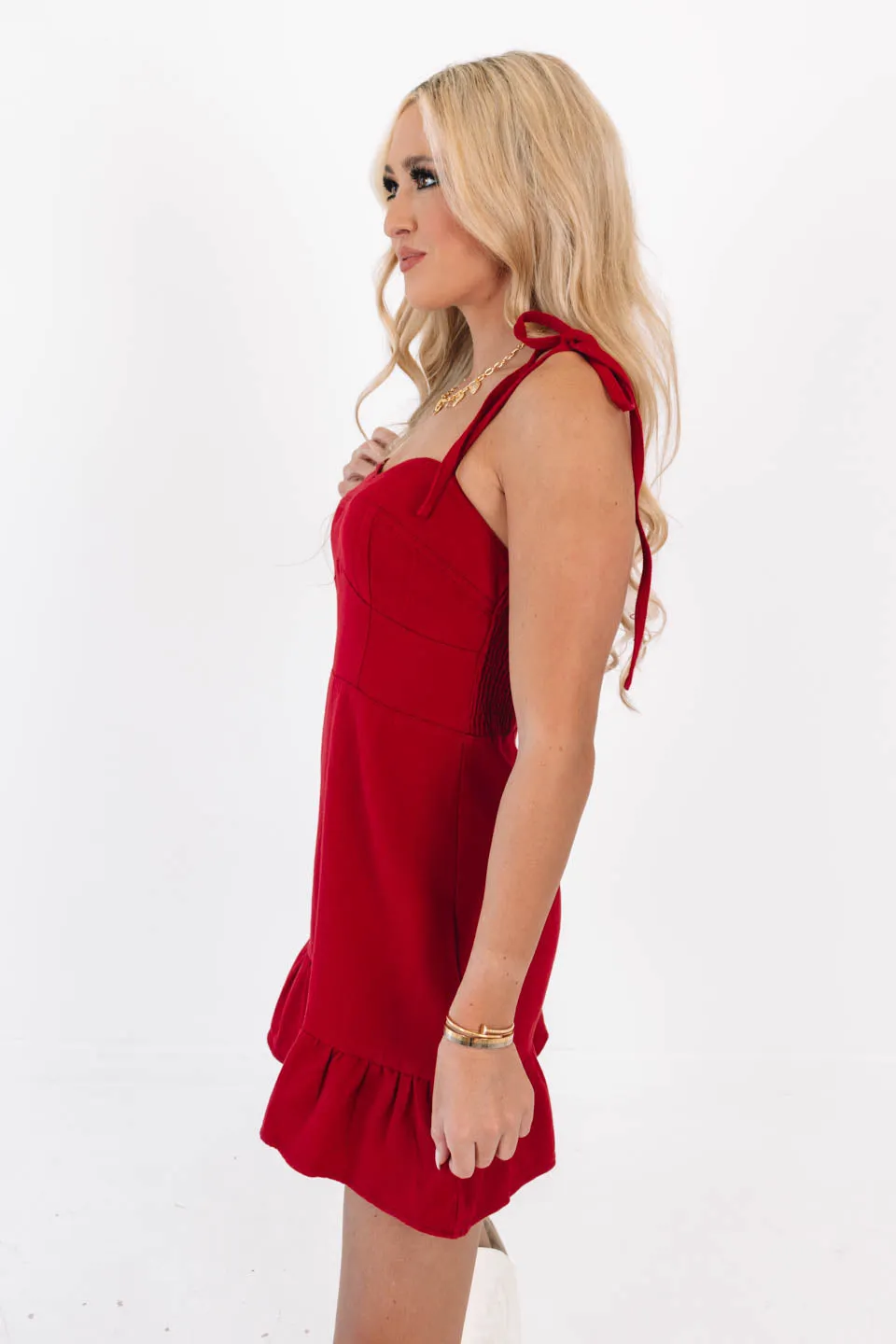 Biggest Fan Dress - Crimson