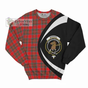 Binning Tartan Sweatshirt with Family Crest Circle Style