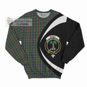 Bisset Tartan Sweatshirt with Family Crest Circle Style