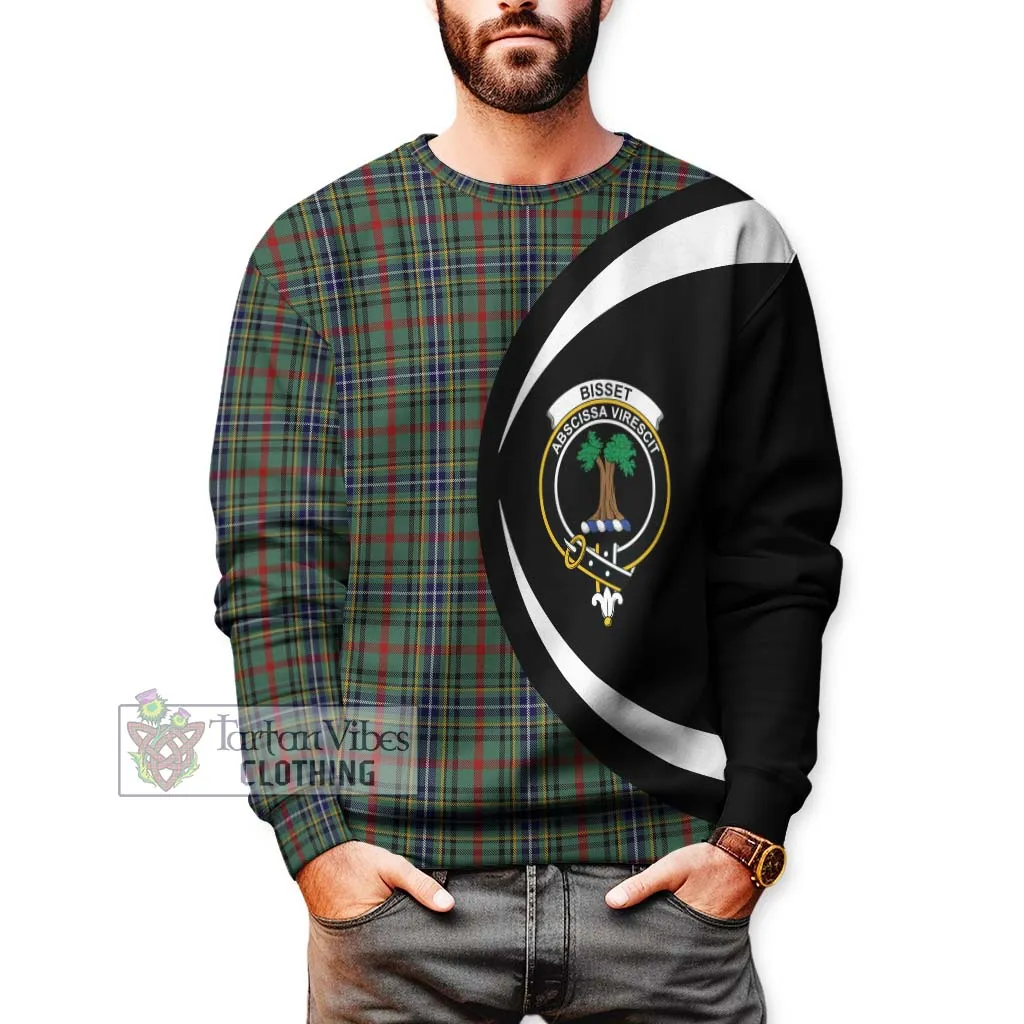 Bisset Tartan Sweatshirt with Family Crest Circle Style