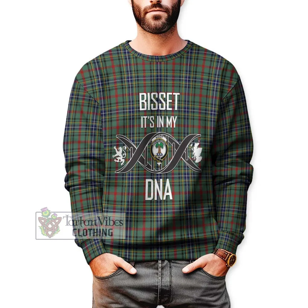 Bisset Tartan Sweatshirt with Family Crest DNA In Me Style