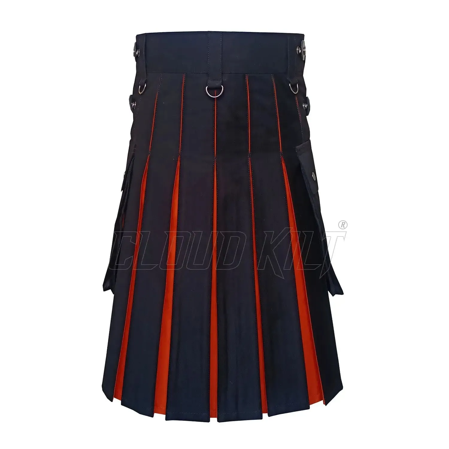 Black & Orange Box Plated Hybrid Utility Kilt