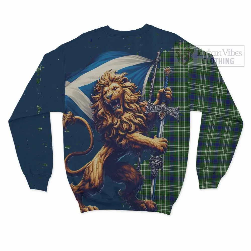 Blackadder Tartan Family Crest Sweatshirt with Scottish Majestic Lion