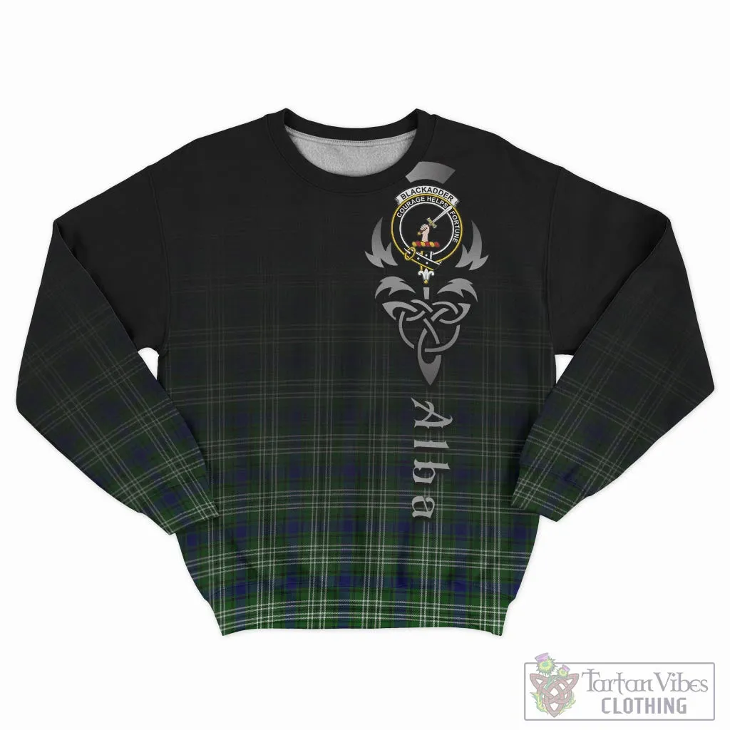 Blackadder Tartan Sweatshirt Featuring Alba Gu Brath Family Crest Celtic Inspired