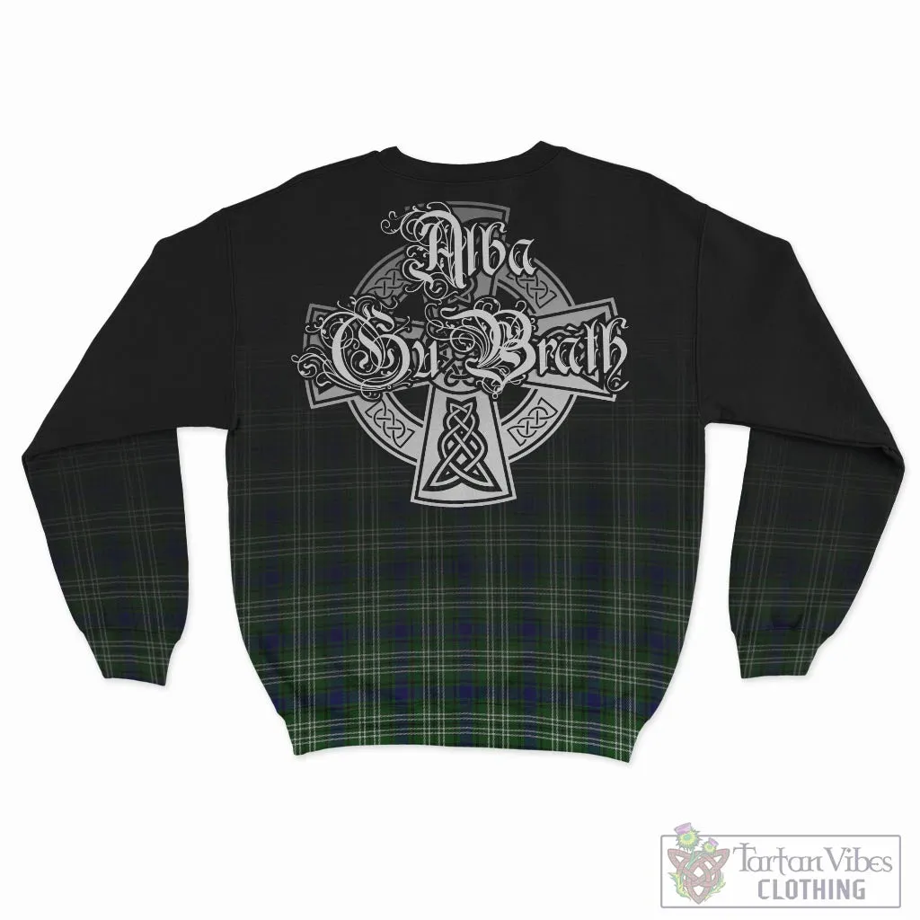 Blackadder Tartan Sweatshirt Featuring Alba Gu Brath Family Crest Celtic Inspired