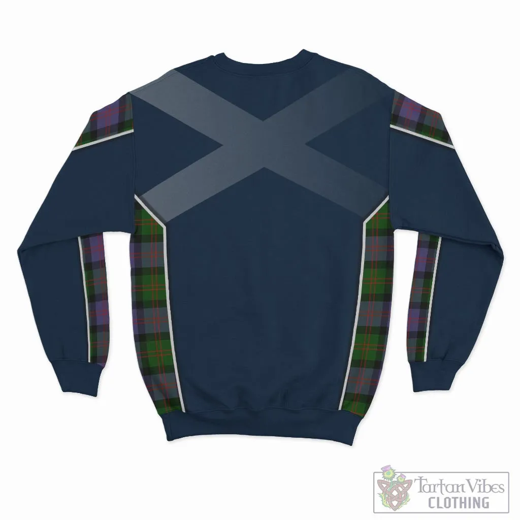 Blair Modern Tartan Sweatshirt with Family Crest and Scottish Thistle Vibes Sport Style