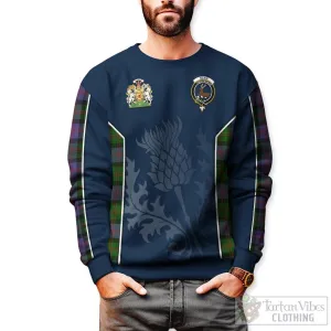 Blair Modern Tartan Sweatshirt with Family Crest and Scottish Thistle Vibes Sport Style