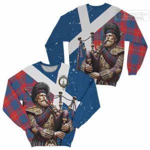 Blane Tartan Sweatshirt with Family Crest Scottish Bagpiper Vibes