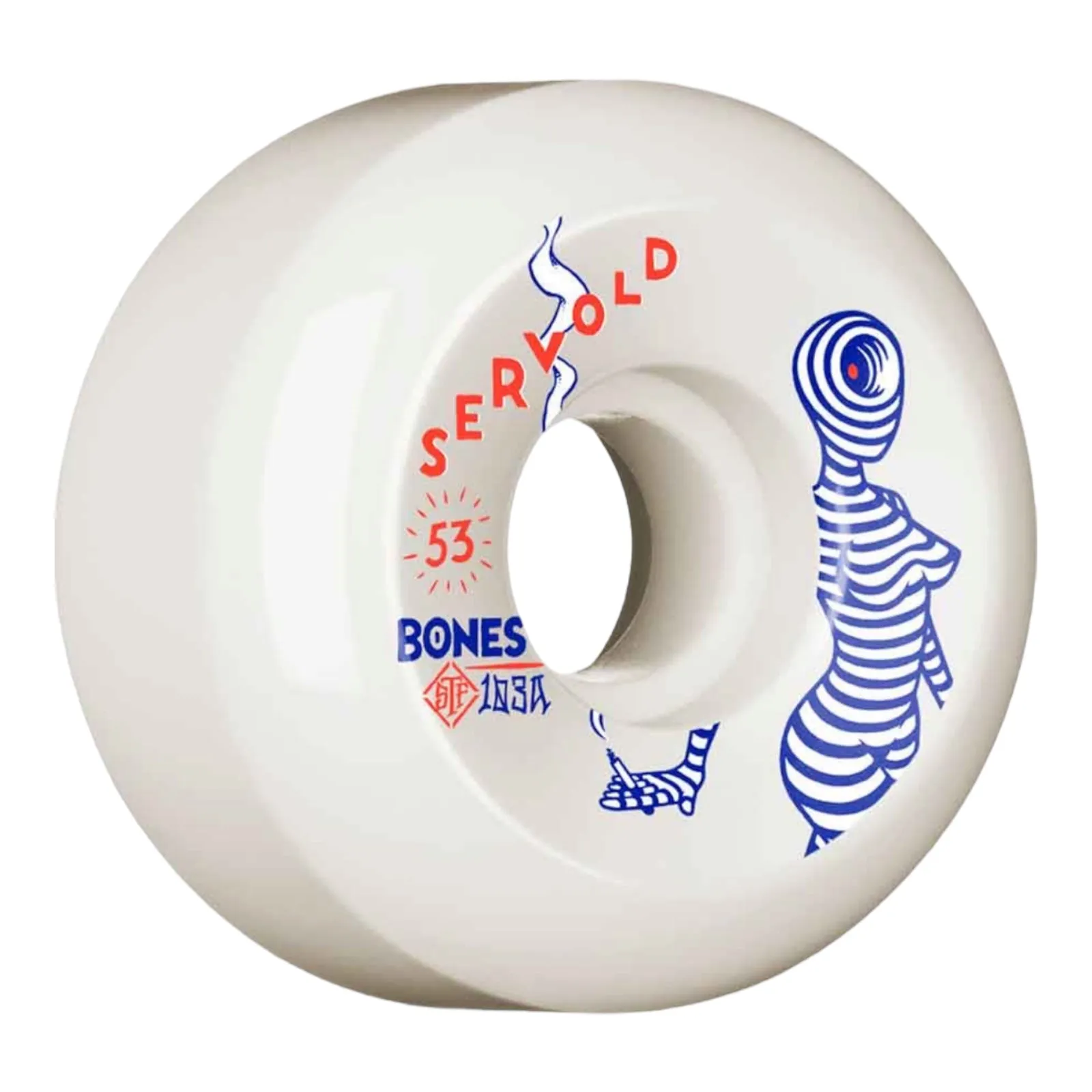 BONES PRO SERVOLD WHEELS STF 103A SIDECUT 53MM