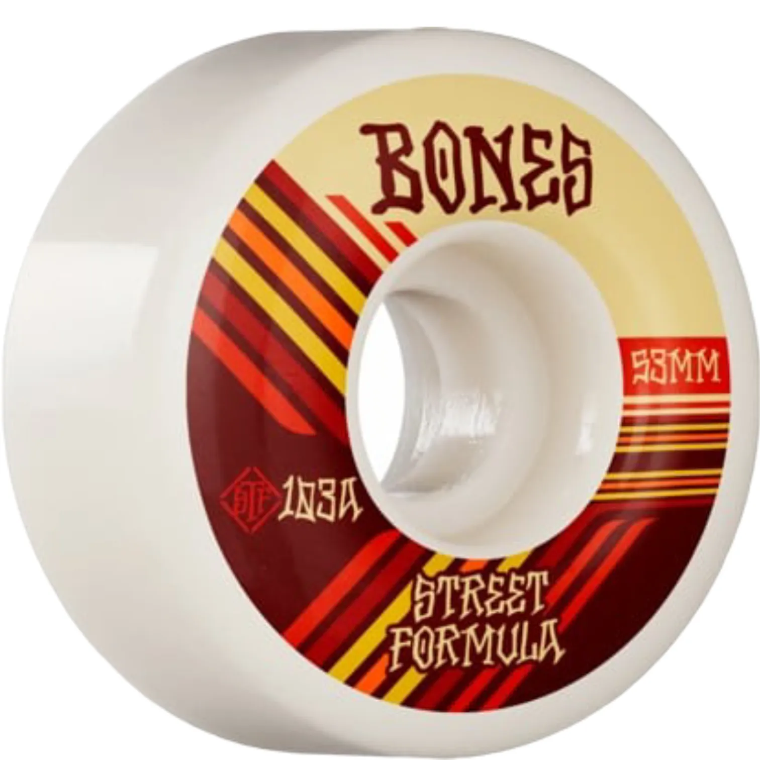 BONES WHEELS STF SKATEBOARD WHEELS RETROS 53MM V4 WIDE 103A 4PK