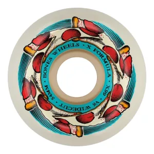 Bones Wheels X-Formula Skateboard Wheels Deep Dish 54 V6 Widecut 99A 4pk