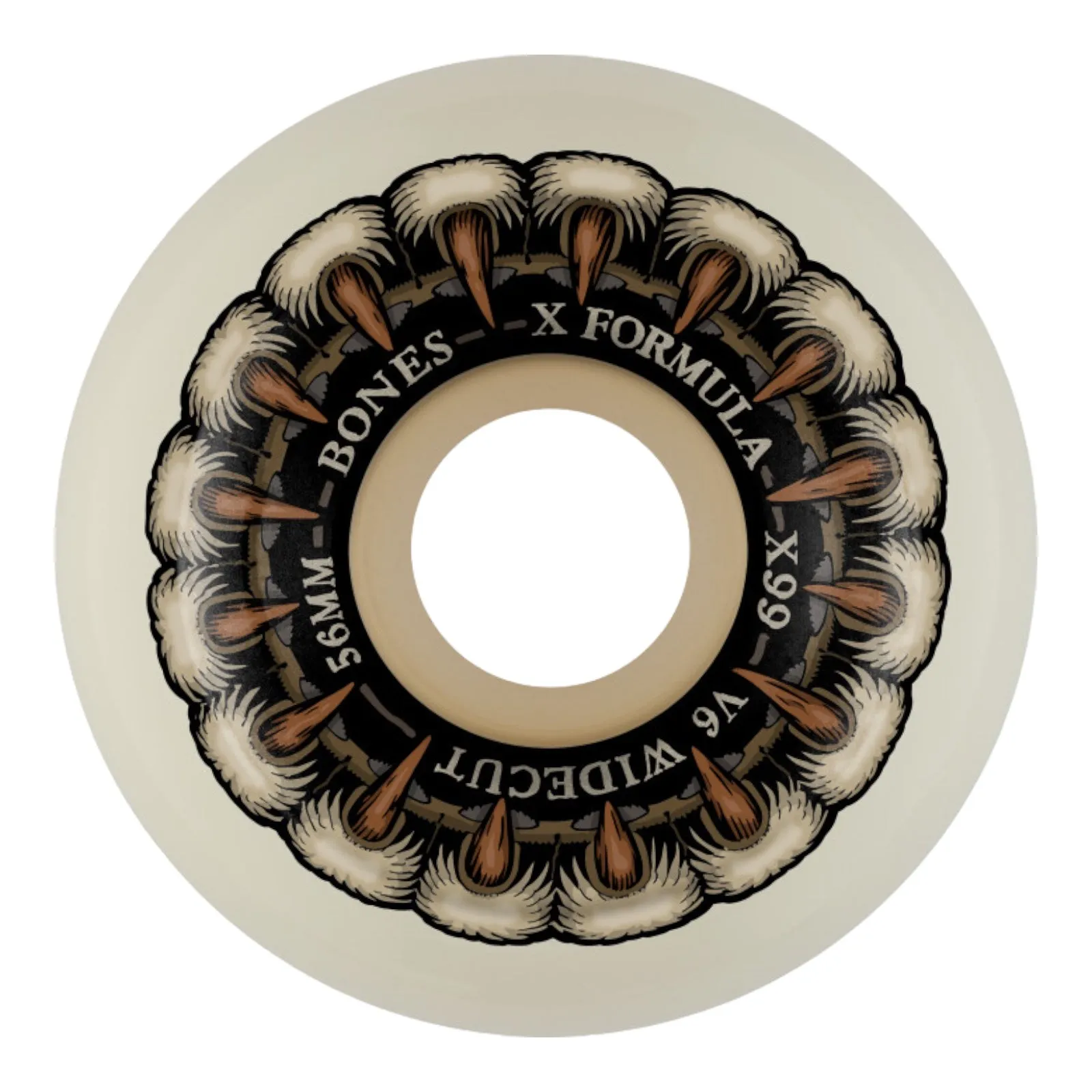 BONES WHEELS X-FORMULA X-NINETY-NINE GRIPPIN WOLF 56 V6 WIDE-CUT 99A 4PK