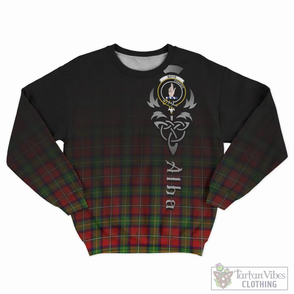 Boyd Tartan Sweatshirt Featuring Alba Gu Brath Family Crest Celtic Inspired