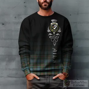 Brisbane Tartan Sweatshirt Featuring Alba Gu Brath Family Crest Celtic Inspired