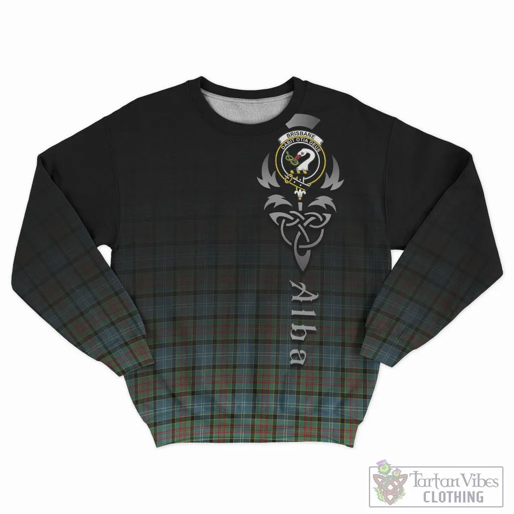 Brisbane Tartan Sweatshirt Featuring Alba Gu Brath Family Crest Celtic Inspired