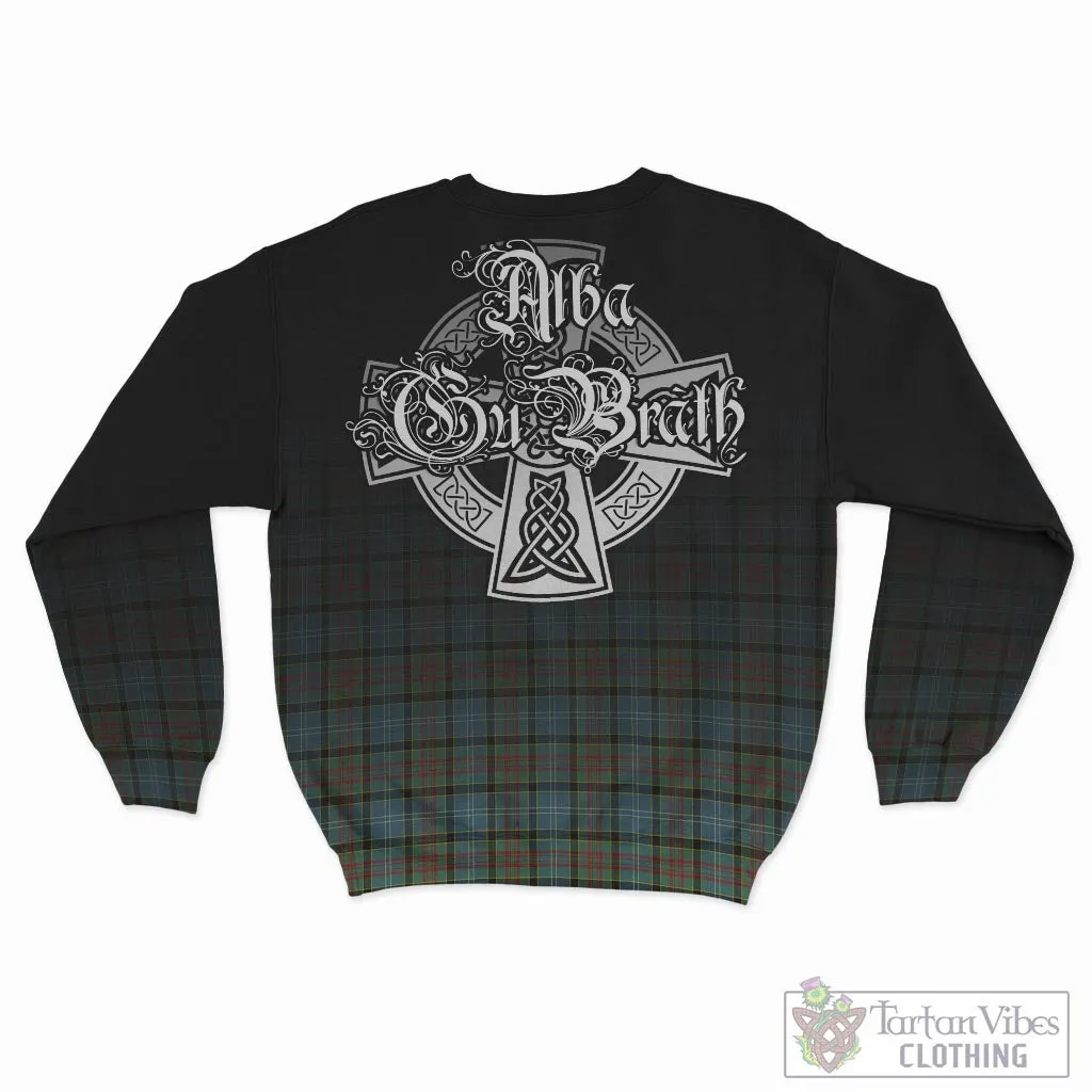 Brisbane Tartan Sweatshirt Featuring Alba Gu Brath Family Crest Celtic Inspired