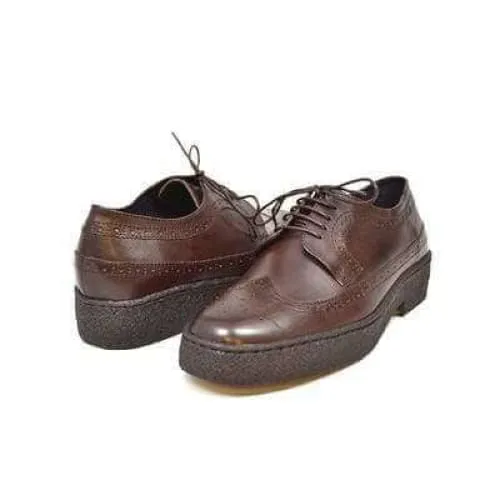 British Walkers Wingtip Low Cut Men's Brown Leather Oxfords