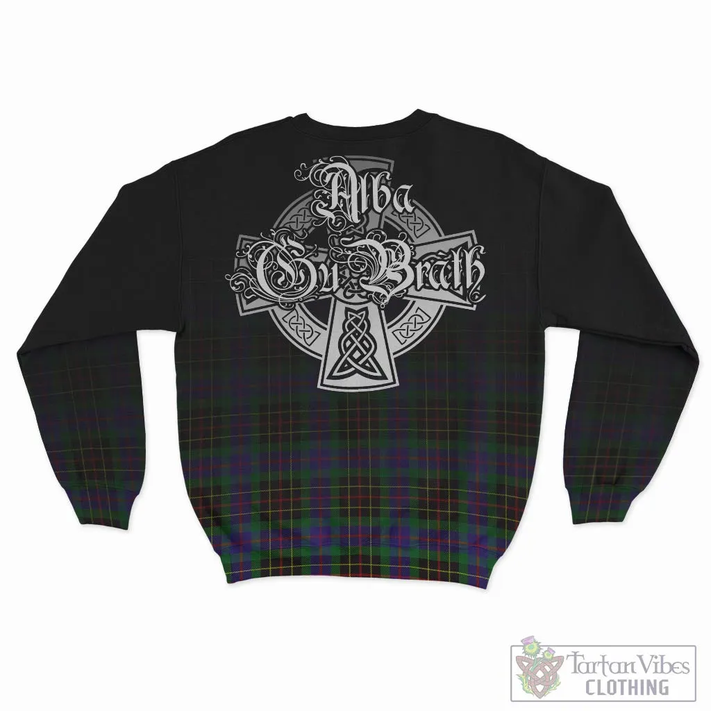 Brodie Hunting Modern Tartan Sweatshirt Featuring Alba Gu Brath Family Crest Celtic Inspired