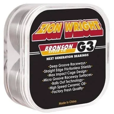 BRONSON ZION WRIGHT G3 SKATEBOARD BEARINGS