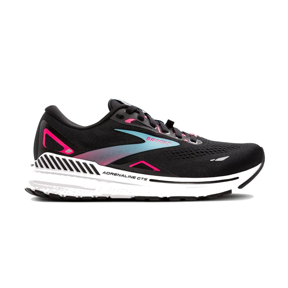 BROOKS ADRENALINE GTS 23 GTX BLACK/KNOCKOUT PINK/AQUA - WOMENS