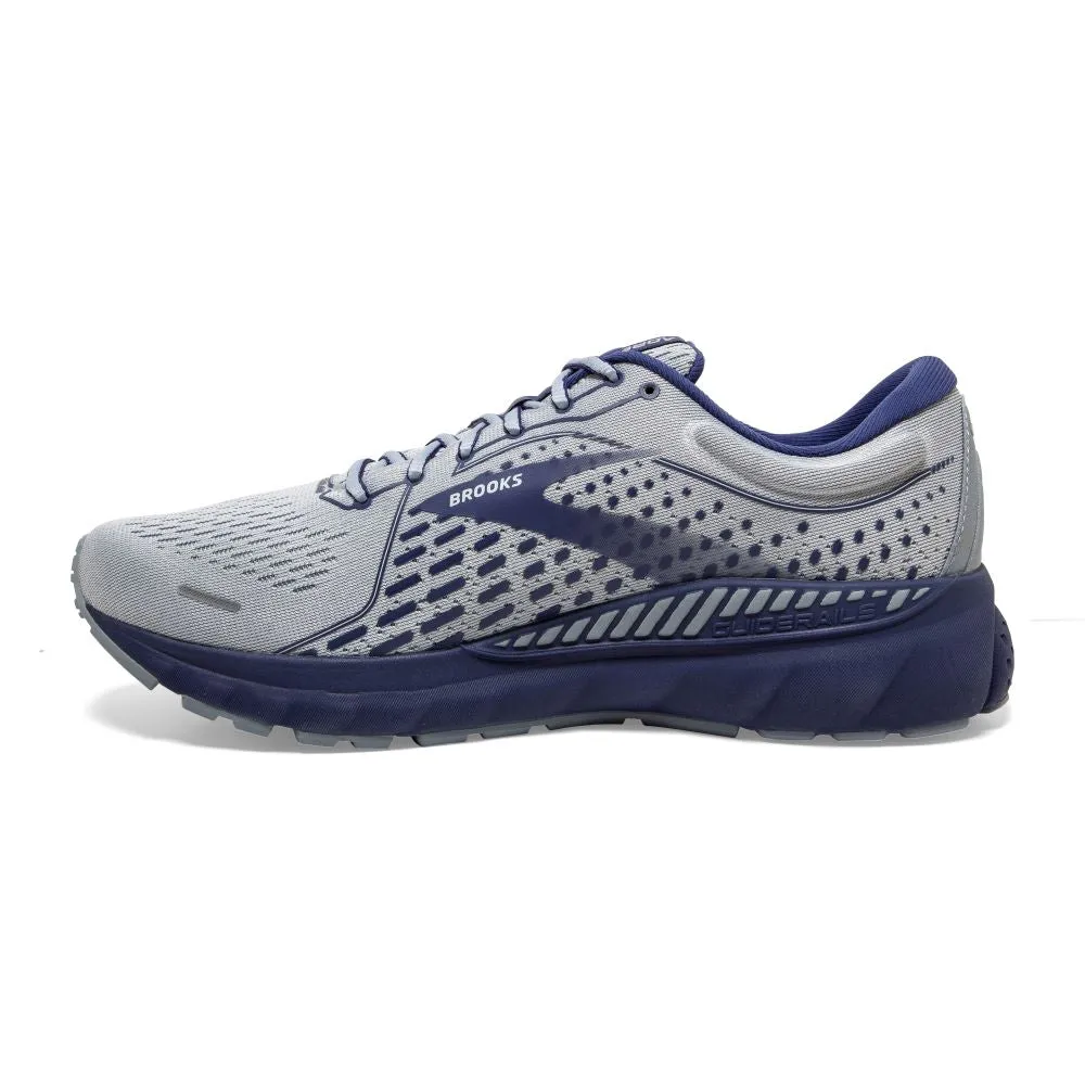 'Brooks' Men's Adrenaline GTS 21 - Grey / Tradewinds / Deep Cobalt