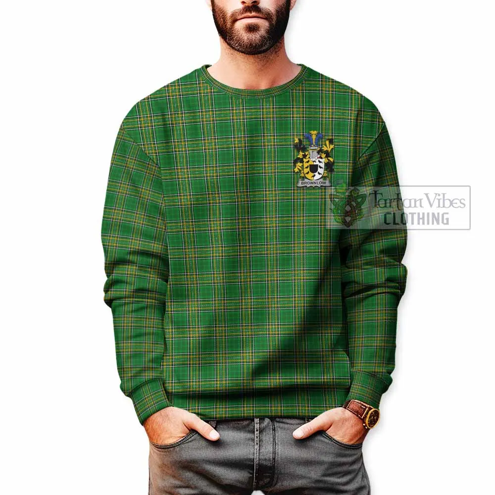 Brownlow Irish Clan Tartan Sweatshirt with Coat of Arms