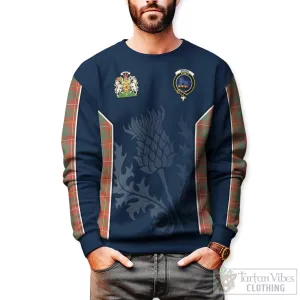 Bruce Ancient Tartan Sweatshirt with Family Crest and Scottish Thistle Vibes Sport Style