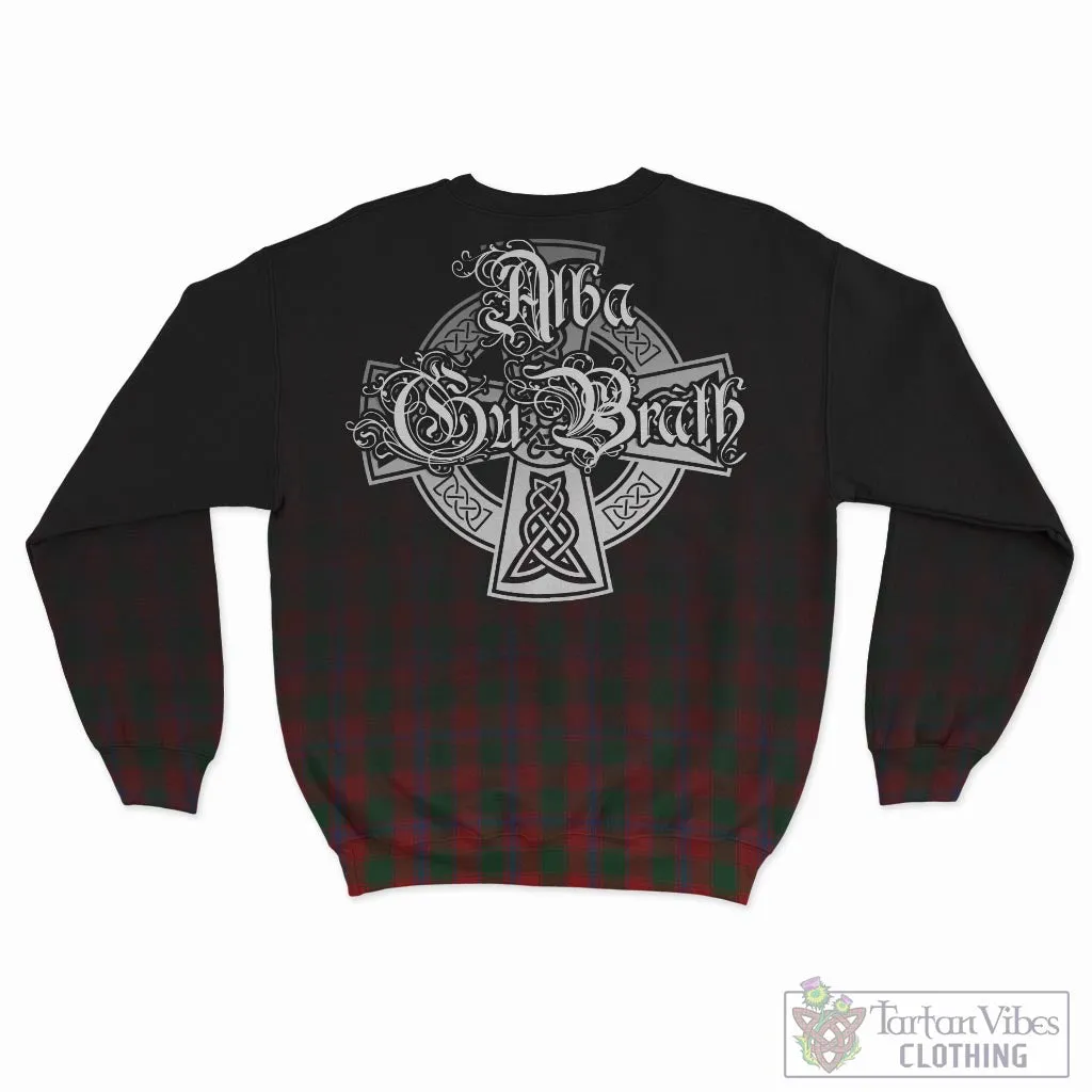 Bruce Old Tartan Sweatshirt Featuring Alba Gu Brath Family Crest Celtic Inspired