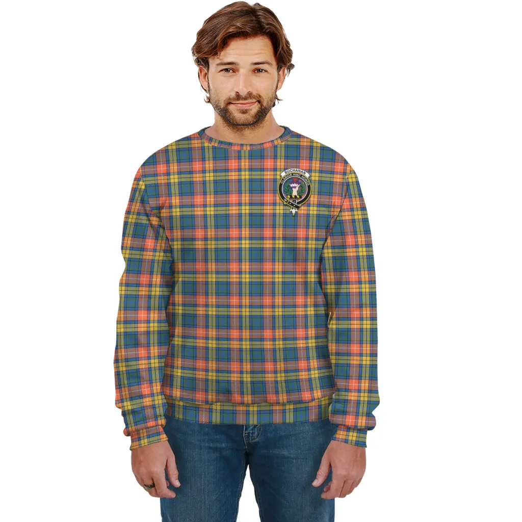 Buchanan Ancient Tartan Sweatshirt with Family Crest