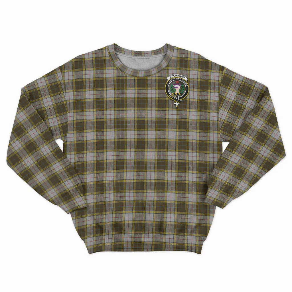 Buchanan Dress Tartan Sweatshirt with Family Crest