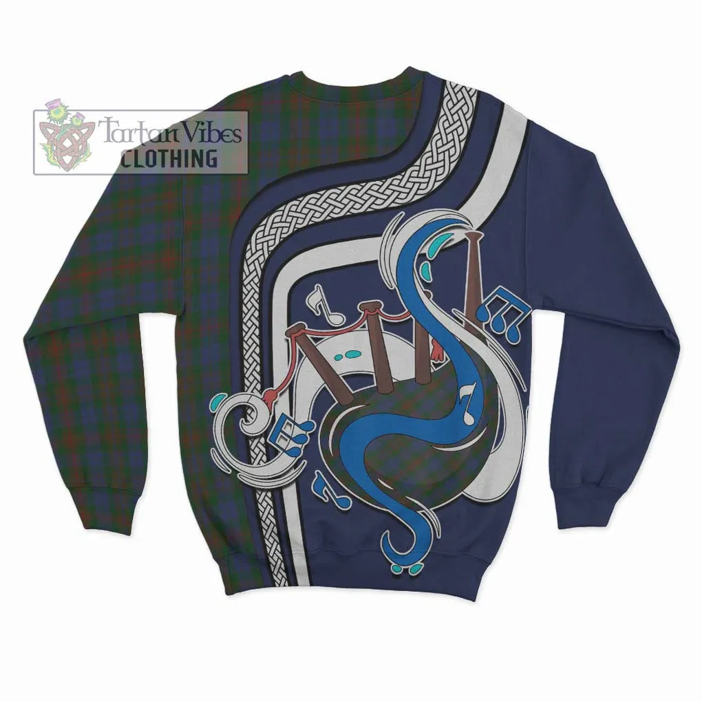 Buchanan Hunting Tartan Sweatshirt with Epic Bagpipe Style