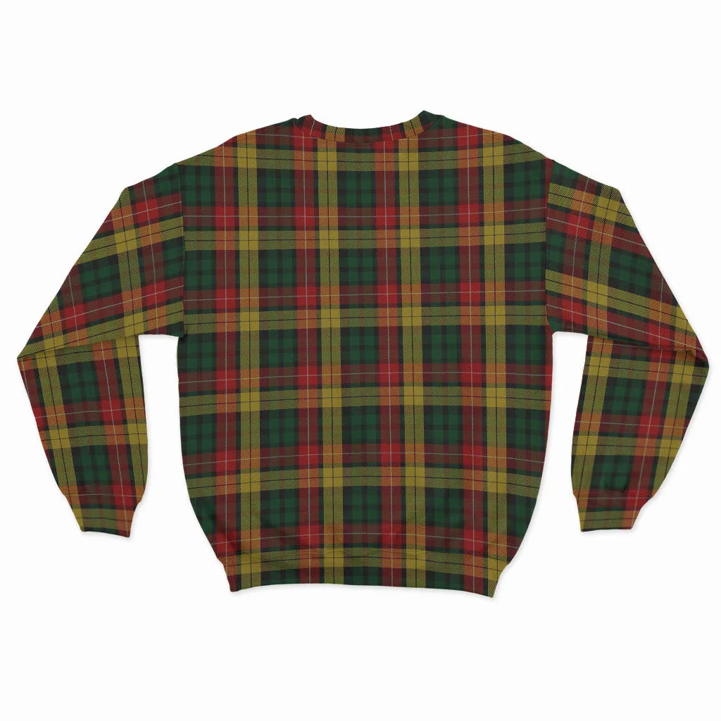 Buchanan Tartan Sweatshirt with Family Crest