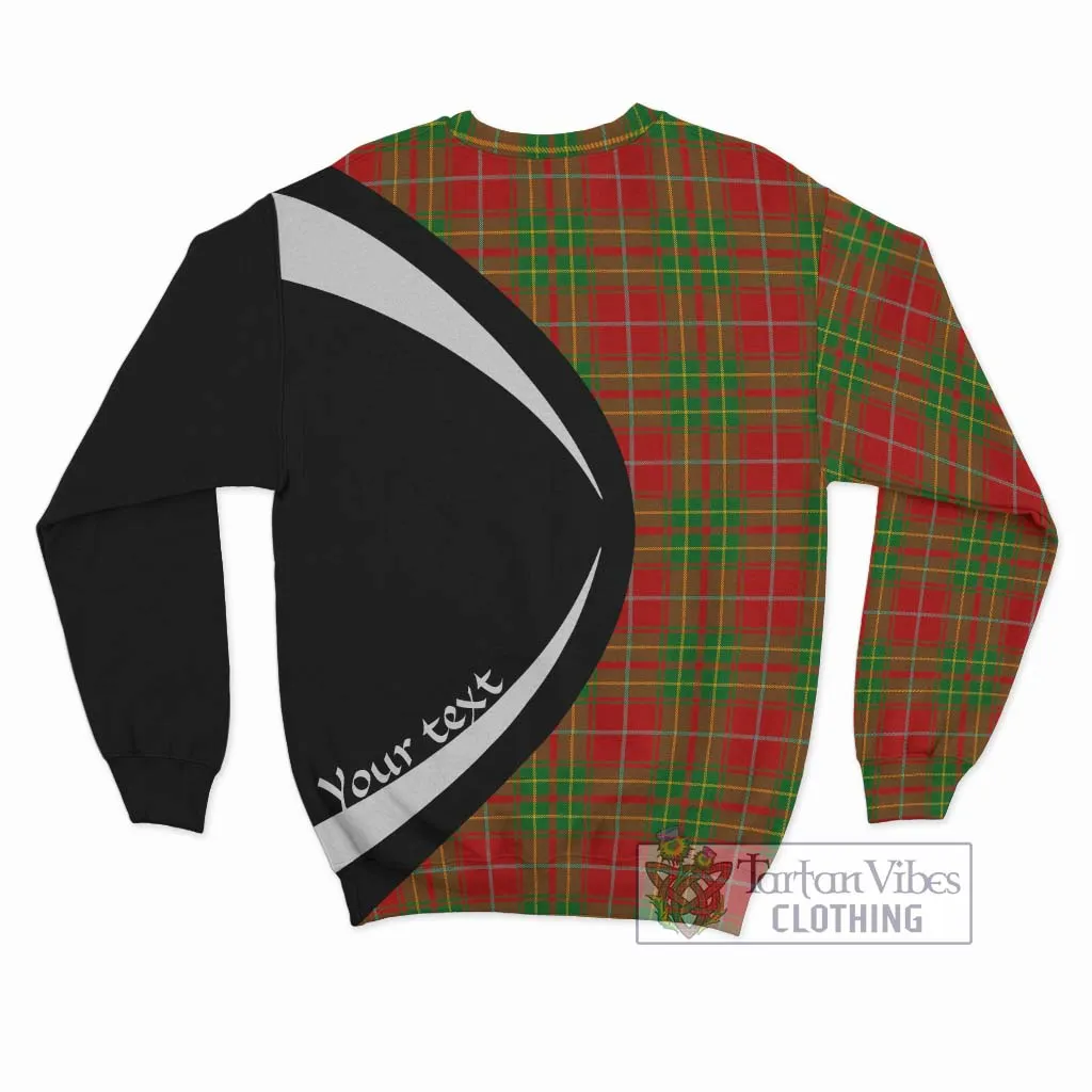 Burnett Tartan Sweatshirt with Family Crest Circle Style