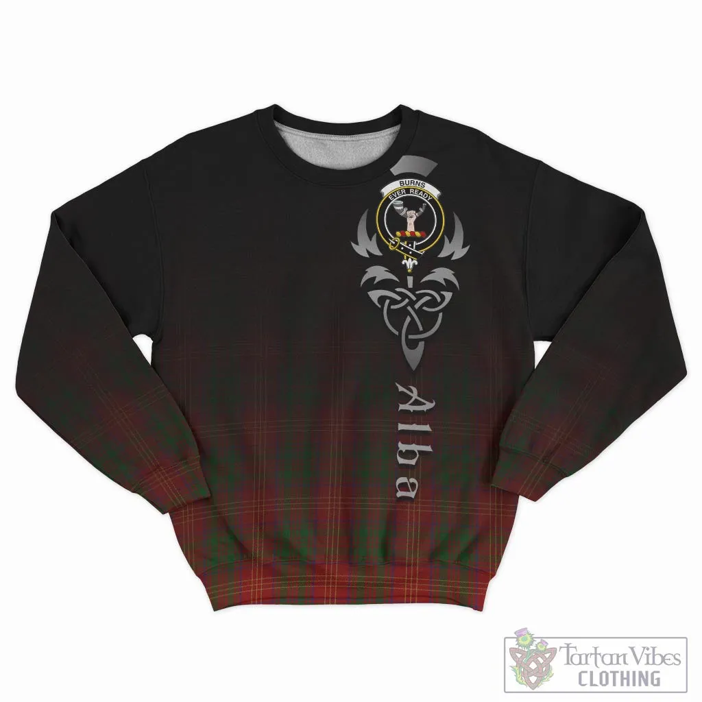 Burns Tartan Sweatshirt Featuring Alba Gu Brath Family Crest Celtic Inspired