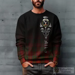 Burns Tartan Sweatshirt Featuring Alba Gu Brath Family Crest Celtic Inspired