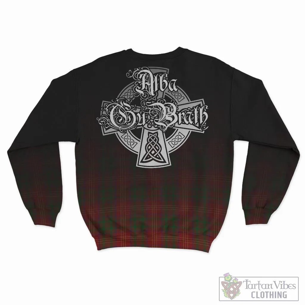 Burns Tartan Sweatshirt Featuring Alba Gu Brath Family Crest Celtic Inspired