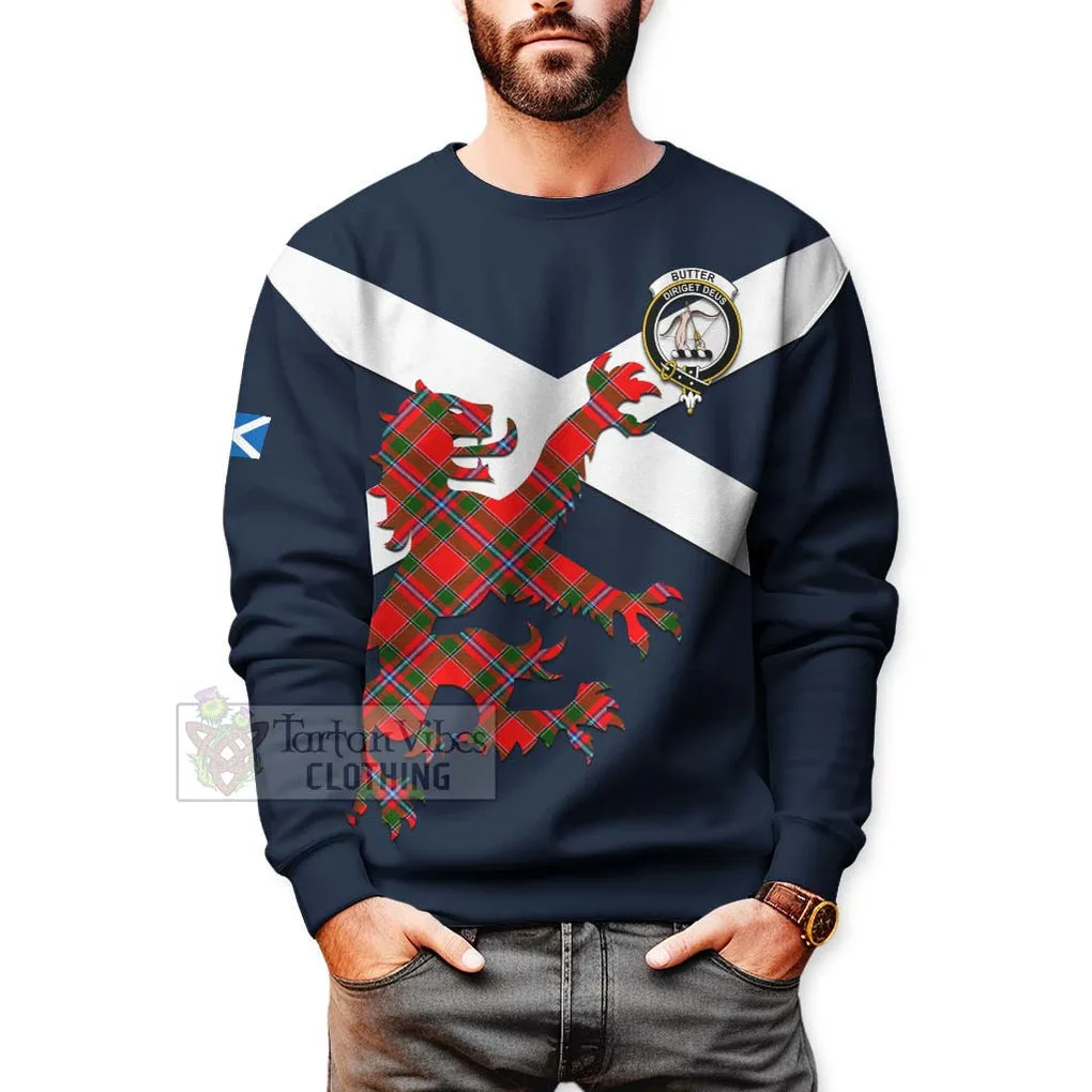 Butter Tartan Lion Rampant Sweatshirt  Proudly Display Your Heritage with Alba Gu Brath and Clan Name