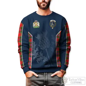 Butter Tartan Sweatshirt with Family Crest and Scottish Thistle Vibes Sport Style