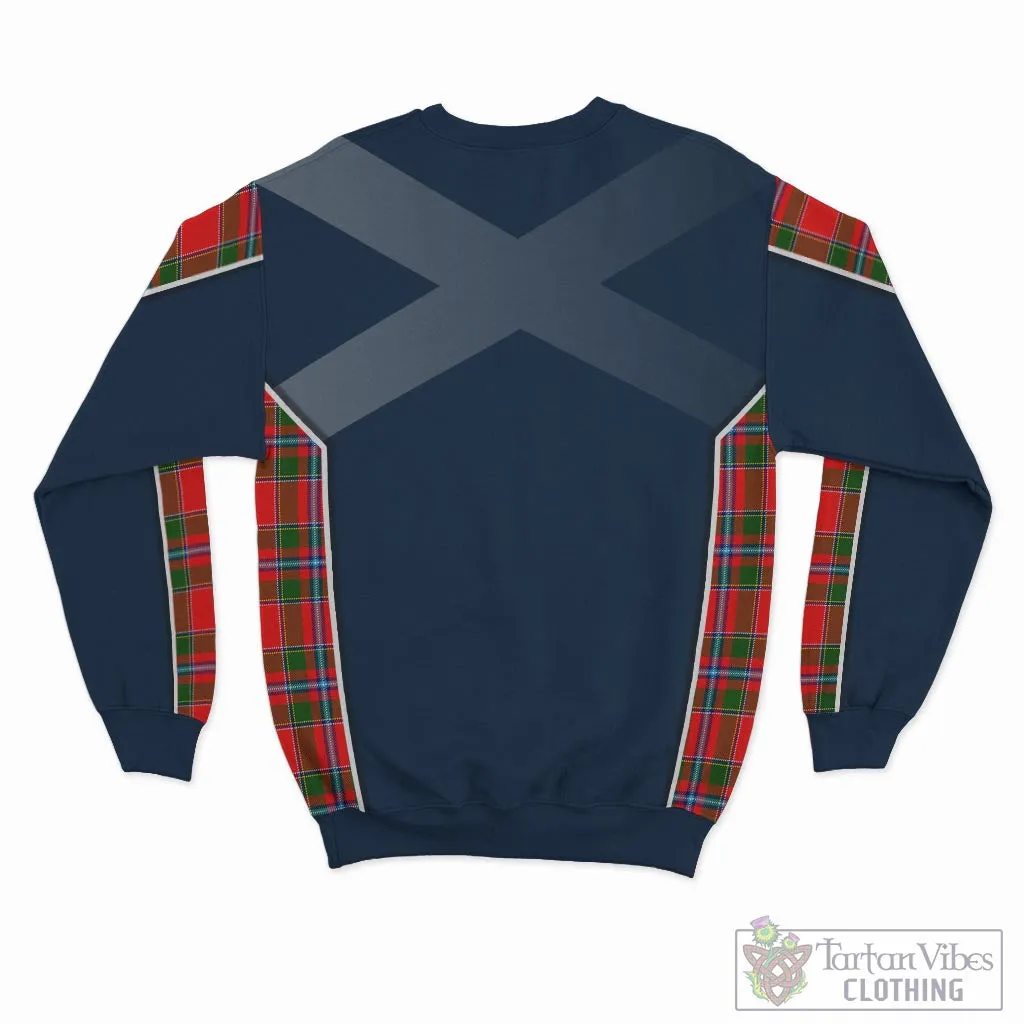 Butter Tartan Sweatshirt with Family Crest and Scottish Thistle Vibes Sport Style