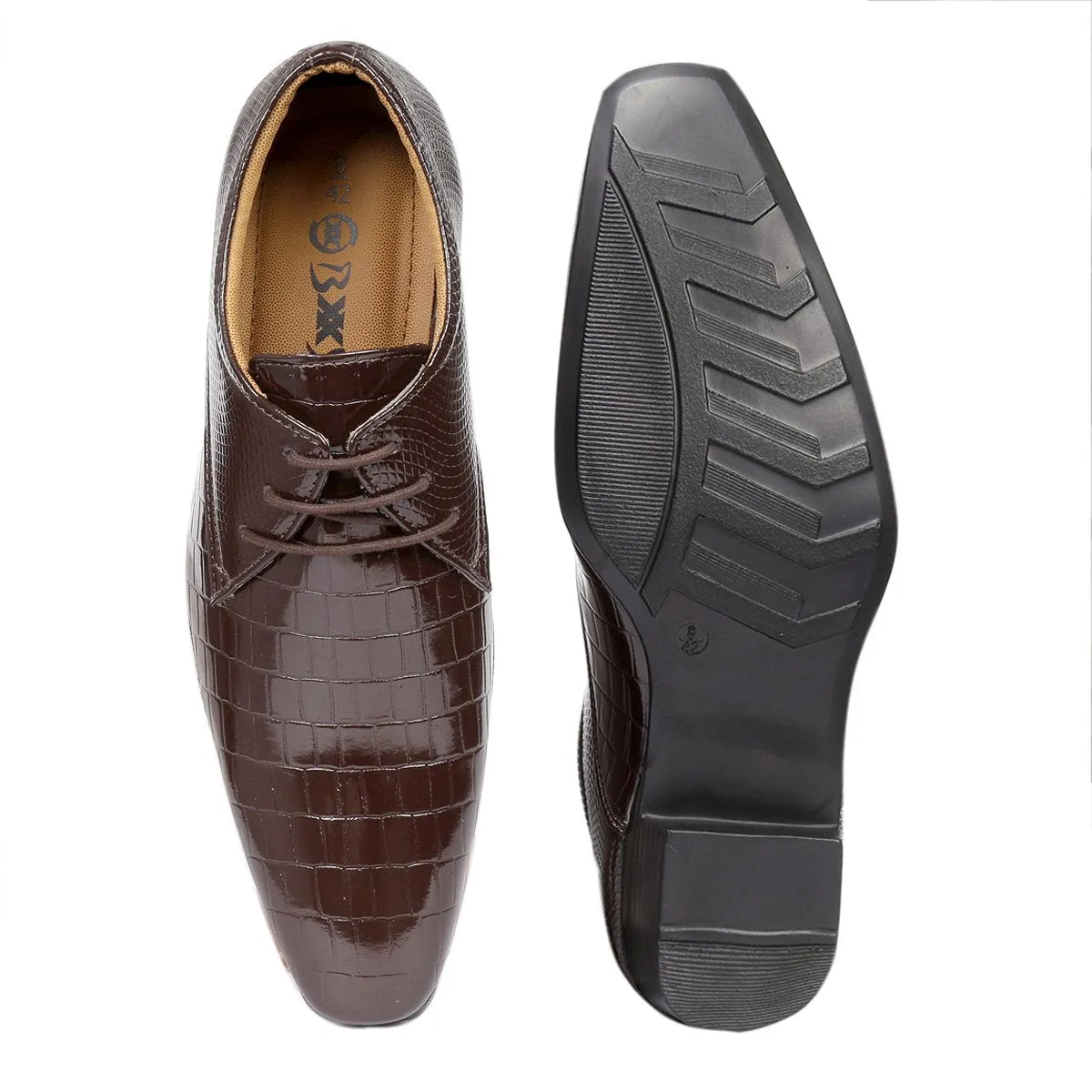 BXXY Height Increasing Party Wear Lace-up Shoes For Men