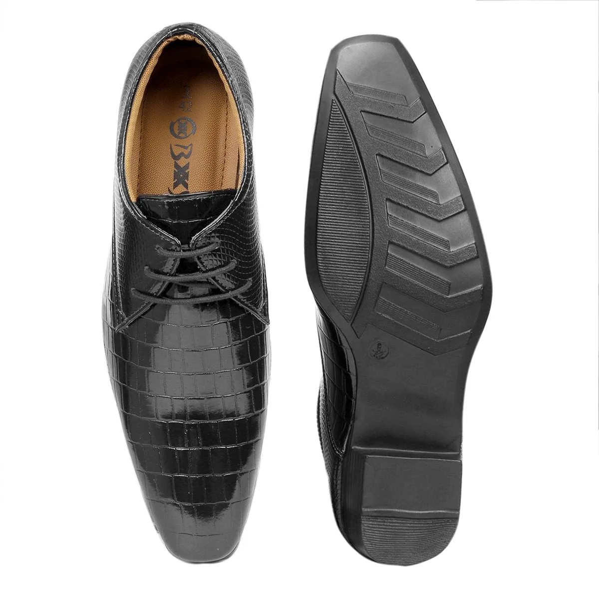 BXXY Height Increasing Party Wear Lace-up Shoes For Men