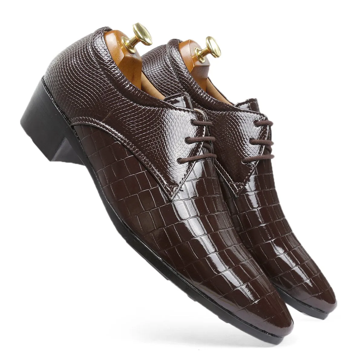 BXXY Height Increasing Party Wear Lace-up Shoes For Men