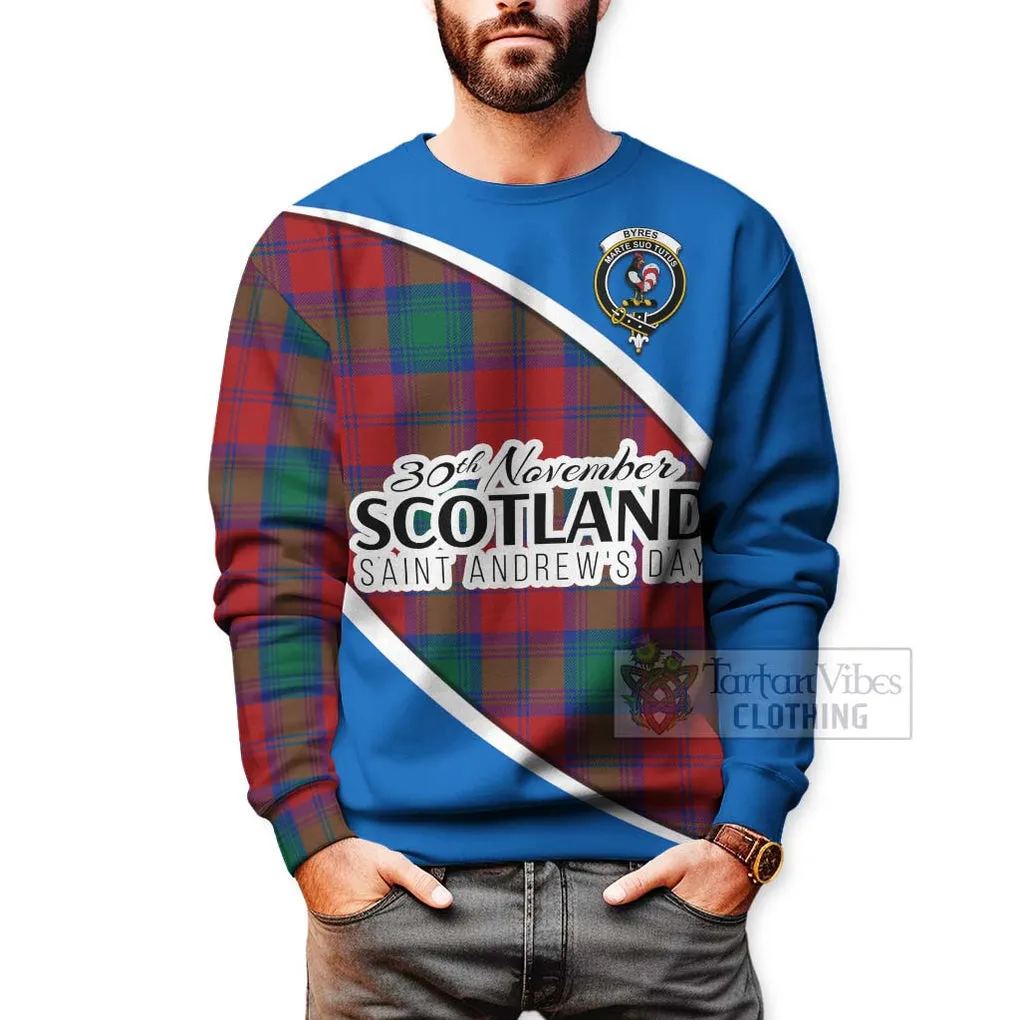 Byres (Byses) Family Crest Tartan Sweatshirt Celebrate Saint Andrew's Day in Style