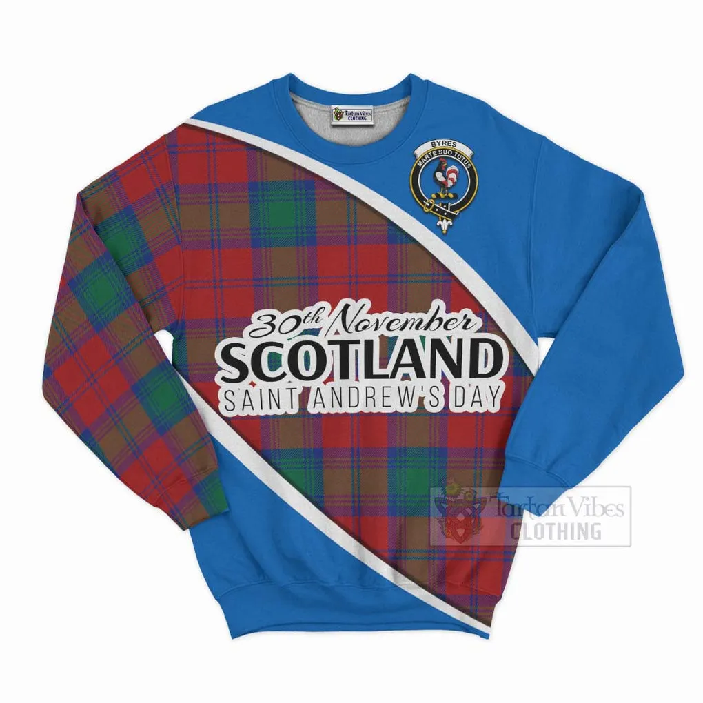 Byres (Byses) Family Crest Tartan Sweatshirt Celebrate Saint Andrew's Day in Style