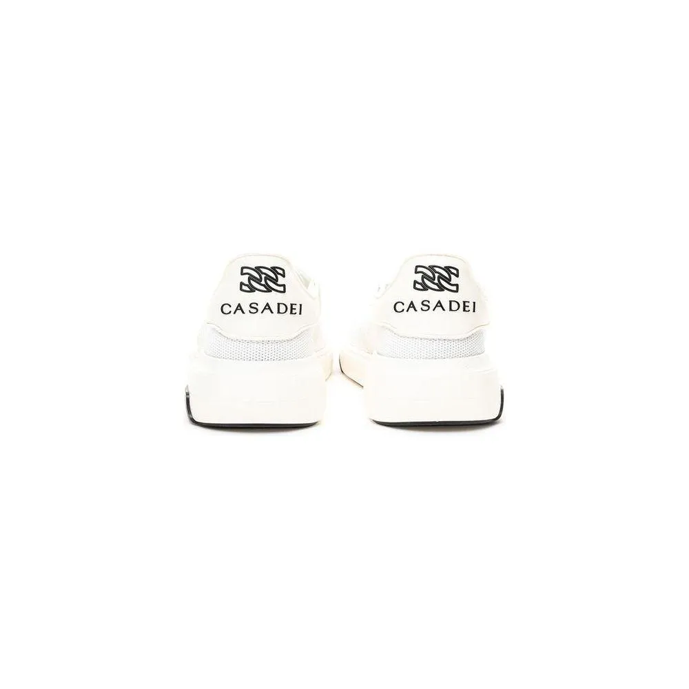 Casadei Elegant White Leather Sneakers